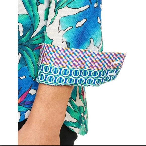 Robert Graham Shirt Women's Birds of Paradise Colorful Size XL - Picture 5 of 8